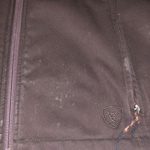 Ariat Women’s Soft Shell Jacket Embroidered Brown Size Medium - Picture 8 of 16